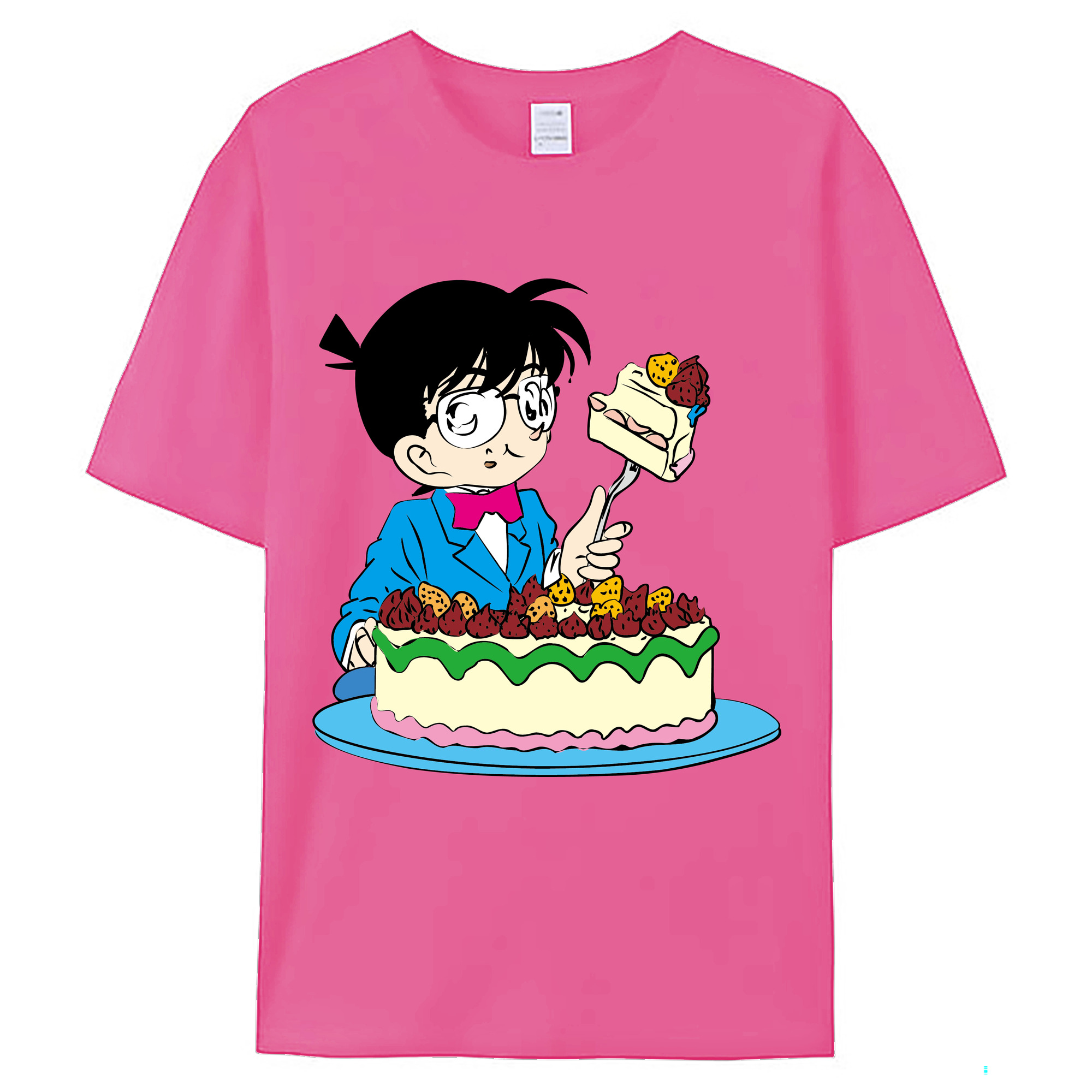 （画像用） 名探偵コナン 江戸川 コナン Detective Conan Conan Edogawa レディースカジュアルプリントTシャツ（綿100％）